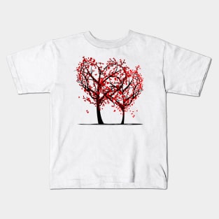 hart shape tree Kids T-Shirt